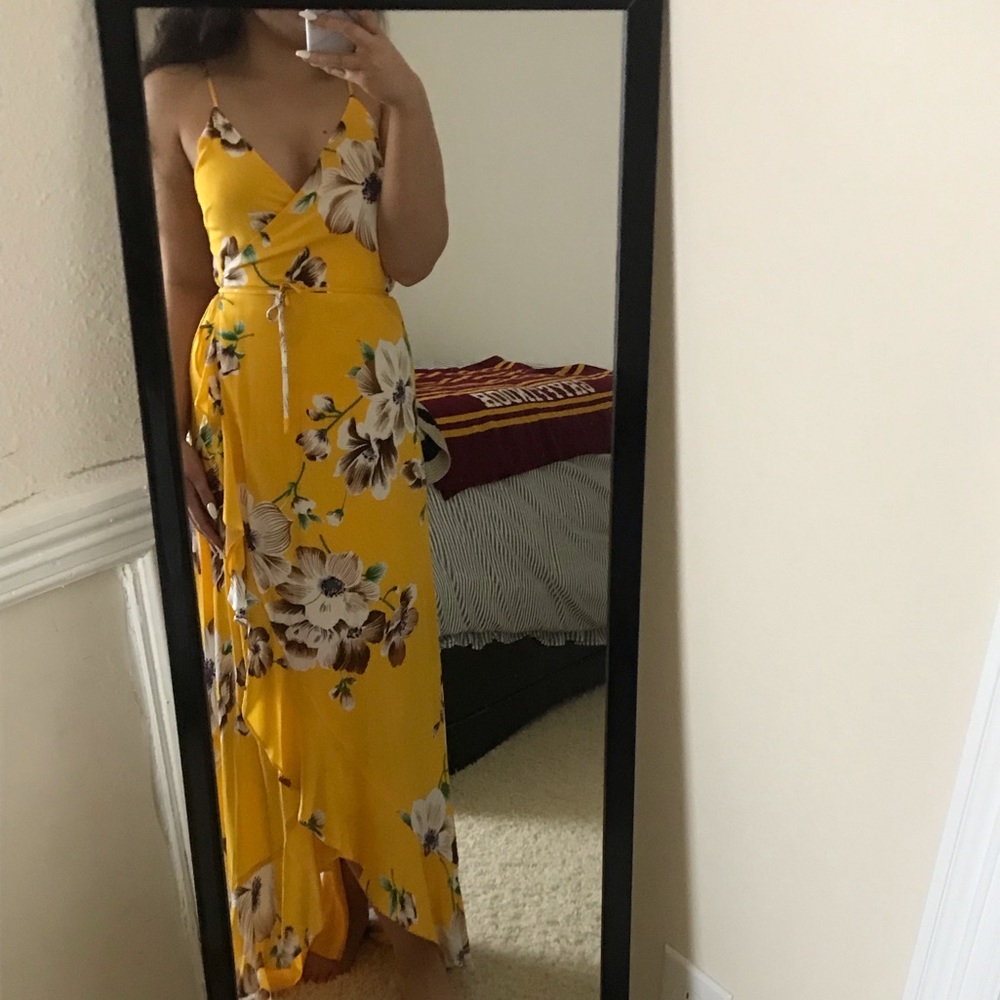 Yellow maxi dress